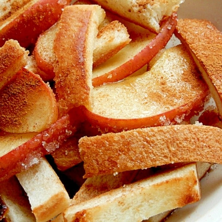 簡単 パン耳のシナモンシュガーwith林檎バター レシピ 作り方 By ジョン リーバス 楽天レシピ